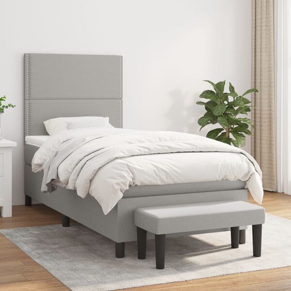 vidaXL &Kappa;&rho;&epsilon;&beta;ά&tau;&iota; Boxspring &mu;&epsilon; &Sigma;&tau;&rho;ώ&mu;&alpha; &Alpha;&nu;&omicron;&iota;&chi;&tau;ό &Gamma;&kappa;&rho;&iota; 90x200 &epsilon;&kappa;. &Upsilon;&phi;&alpha;&sigma;&mu;ά&tau;&iota;&nu;&omicron;