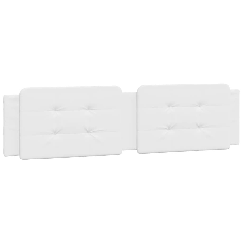 vidaXL Πλαίσιο Κρεβατιού με LED Λευκό 160x200εκ. Συνθετικό Δέρμα