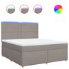 vidaXL &Kappa;&rho;&epsilon;&beta;ά&tau;&iota; Boxspring &mu;&epsilon; &Sigma;&tau;&rho;ώ&mu;&alpha; Taupe 180x200 &epsilon;&kappa;. &Upsilon;&phi;&alpha;&sigma;&mu;ά&tau;&iota;&nu;&omicron;
