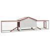 vidaXL Κλουβί Κουνελιών Κόκκινο 310x70x87 εκ. Μασίφ Ξύλο Πεύκου/Ελάτης