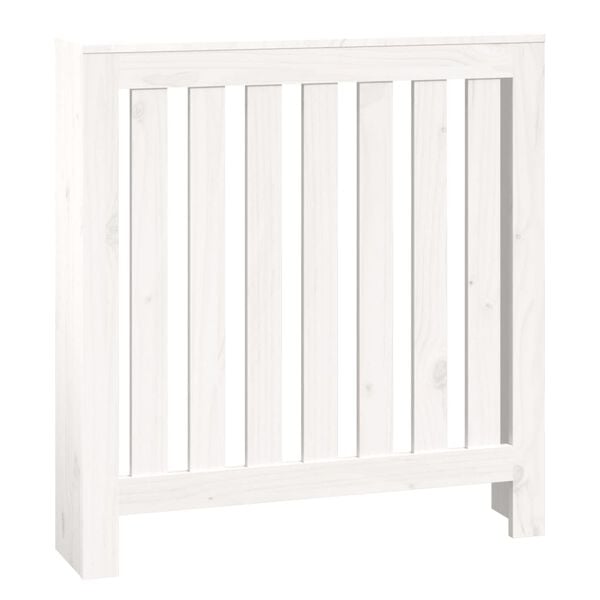 vidaXL Κάλυμμα Καλοριφέρ Λευκό 79,5x19x84 εκ. από Μασίφ Ξύλο Πεύκου