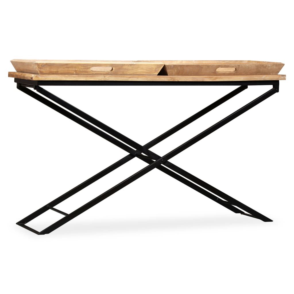 vidaXL Κονσόλα Τραπέζι 130 x 40 x 80 εκ. από Μασίφ Ξύλο Μάνγκο