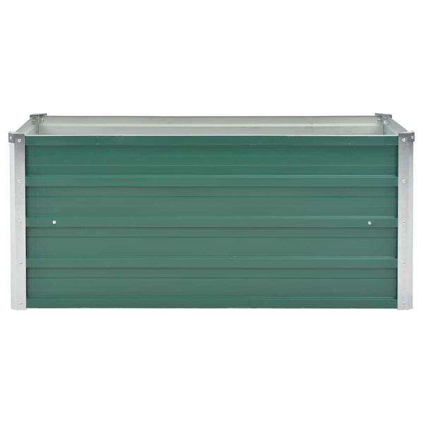 vidaXL Ζαρντινιέρα Υπερυψωμένη Πράσινη 100x40x45 εκ. Γαλβαν. Χάλυβας