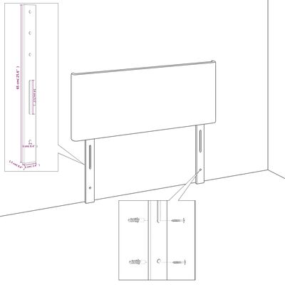 vidaXL Κεφαλάρι Κρεβατιού LED Σκούρο Γκρι 100x5x78/88 εκ. Υφασμάτινο