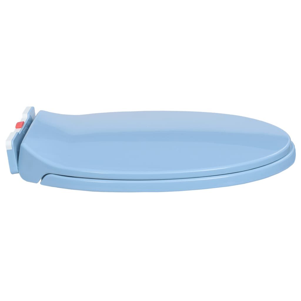 vidaXL Κάλυμμα Λεκάνης με Soft Close &amp; Quick Release Οβάλ Μπλε