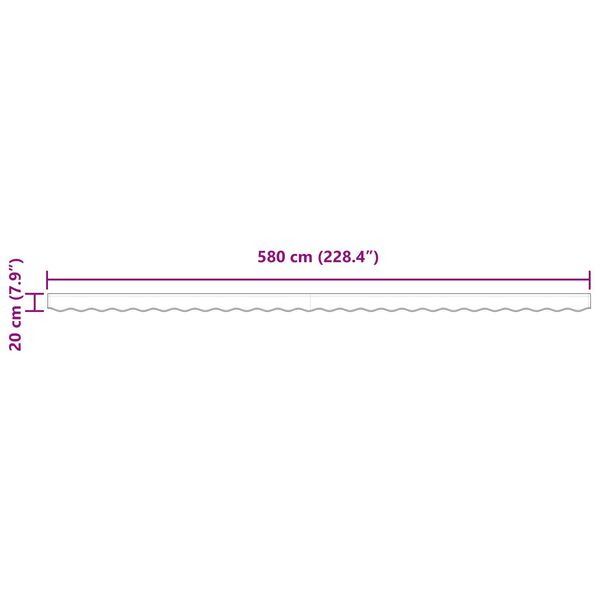 vidaXL Τέντα για πλαίσιο 6 μ. Κόκκινη 5.8x0.2 μ.