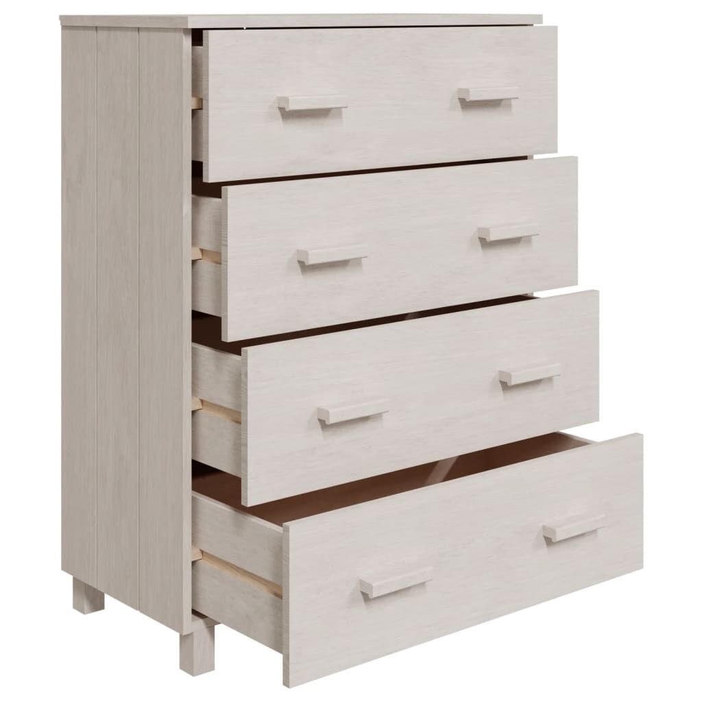 vidaXL Συρταριέρα HAMAR Λευκή 79 x 40 x 103,5εκ. από Μασίφ Ξύλο Πεύκου