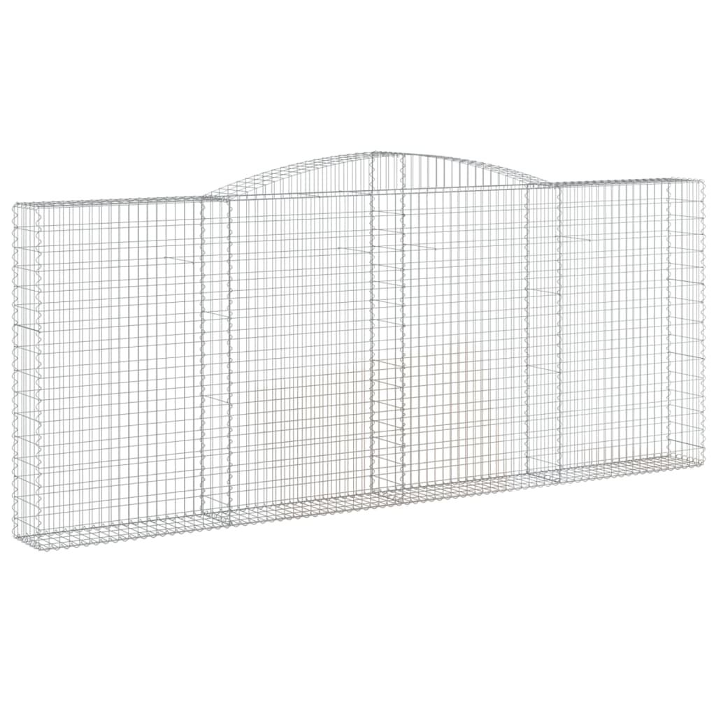 vidaXL Συρματοκιβώτια Τοξωτά 7 τεμ. 400x30x160/180 εκ. Γαλβαν. Ατσάλι