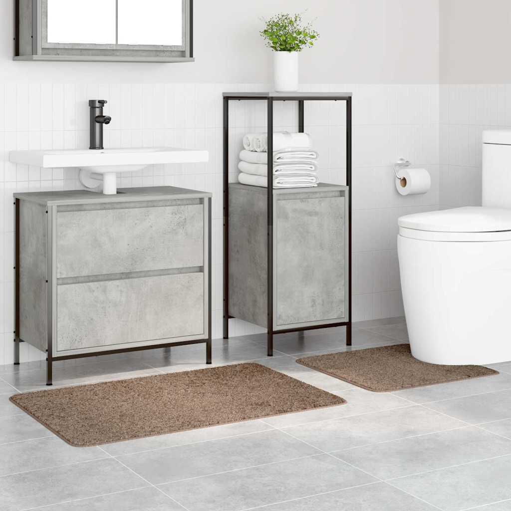 vidaXL Πατάκι μπάνιου 2 pcs Καφέ 50 x 50 cm Πολυπροπυλένιο