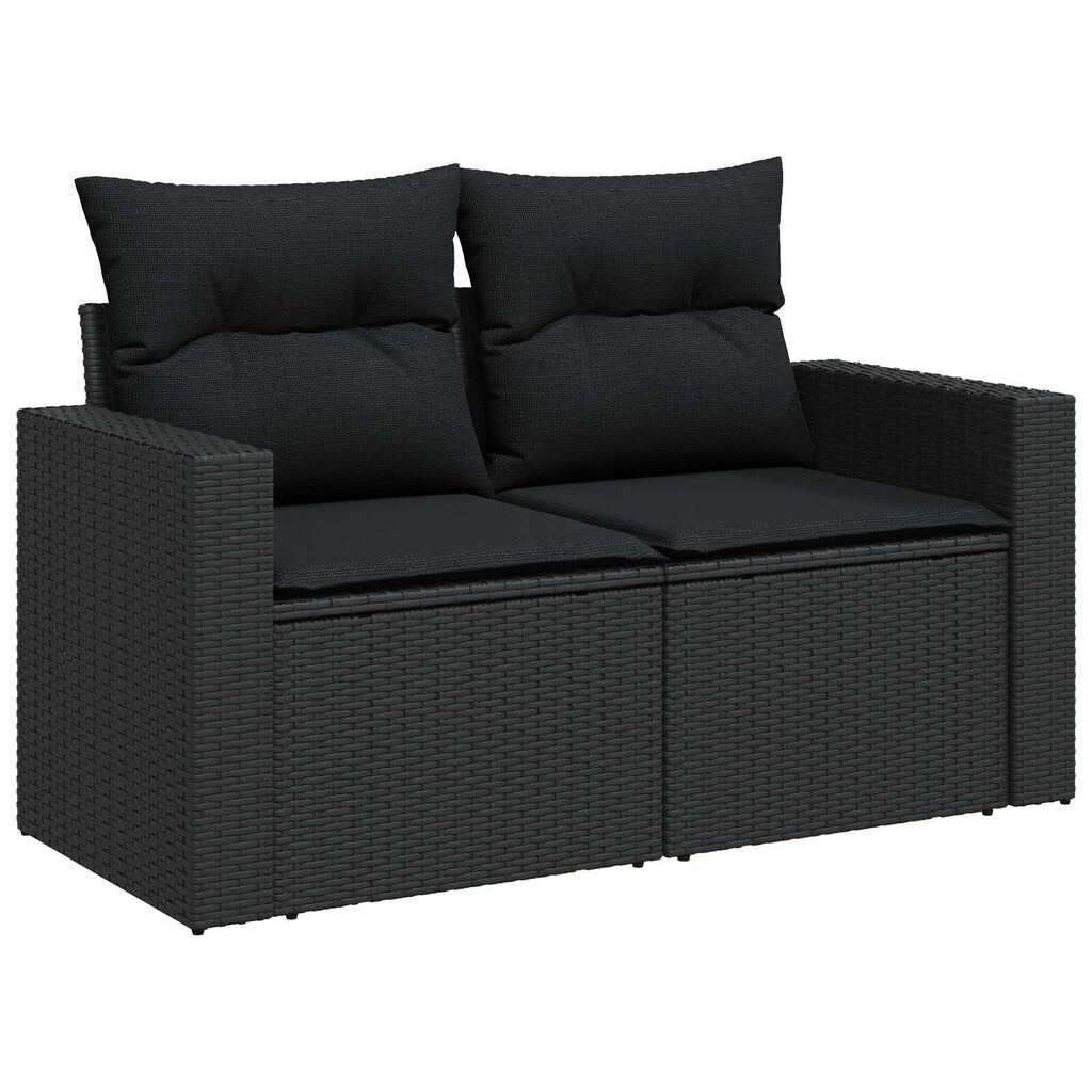 vidaXL Σετ Καναπέ Κήπου 12 pcs Μαύρο συνθετικό ρατάν