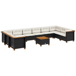 vidaXL &Sigma;&alpha;&lambda;ό&nu;&iota; &Kappa;ή&pi;&omicron;&upsilon; &Sigma;&epsilon;&tau; 11 &Tau;&epsilon;&mu;&alpha;&chi;ί&omega;&nu; &Mu;&alpha;ύ&rho;&omicron; &Sigma;&upsilon;&nu;&theta;&epsilon;&tau;&iota;&kappa;ό &Rho;&alpha;&tau;ά&nu; &mu;&epsilon; &Mu;&alpha;&xi;&iota;&lambda;ά&rho;&iota;&alpha;