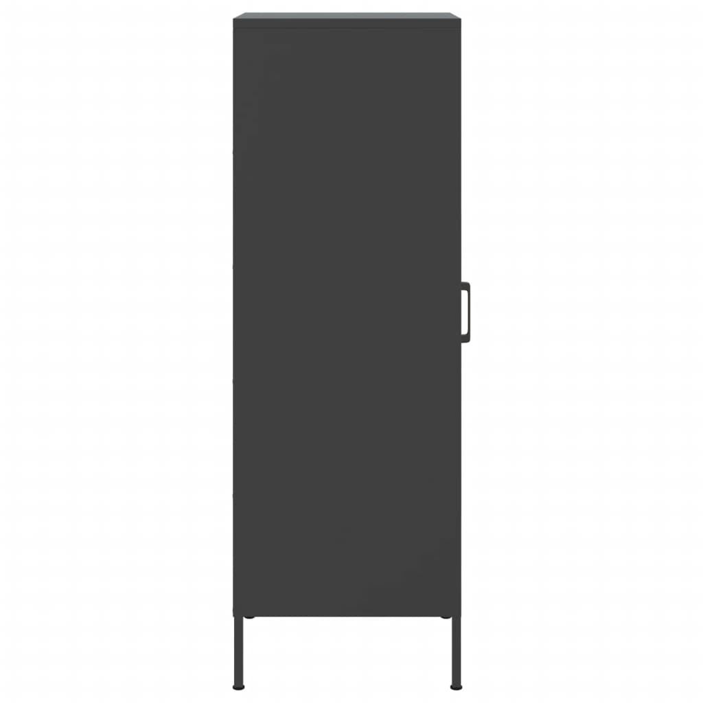 vidaXL Ντουλάπι Μαύρο 36x39x113 εκ. από Ατσάλι