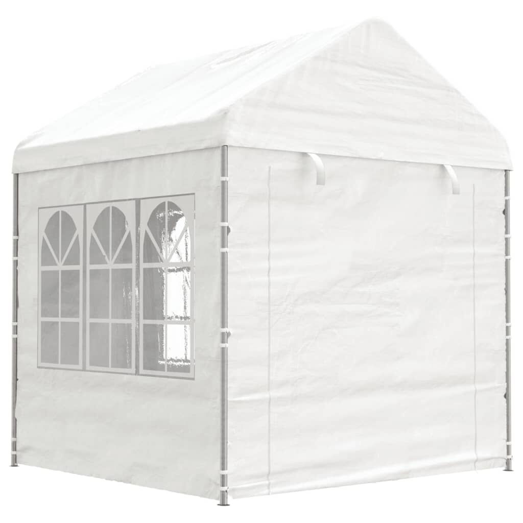vidaXL Κιόσκι με Τέντα Λευκό 13,38 x 2,28 x 2,69 μ. από Πολυαιθυλένιο