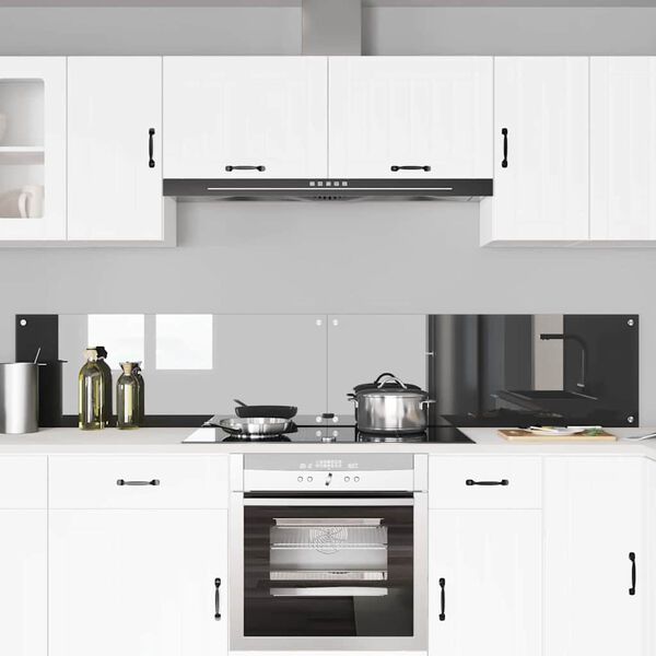 vidaXL Πίσω Πάνελ Κουζίνας 2 pcs Σκούρο Γκρι 110 x 40 cm