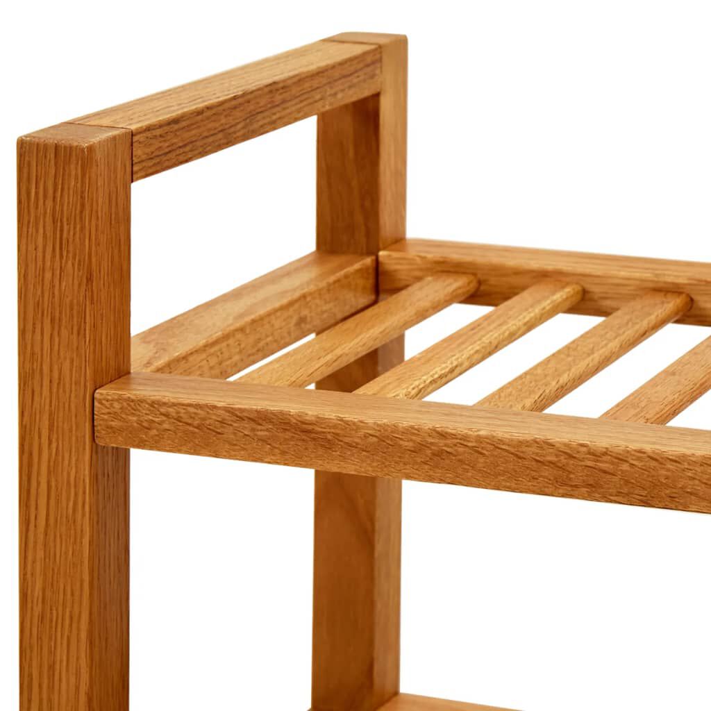 vidaXL Παπουτσοθήκη με 4 Ράφια 50 x 27 x 80 εκ. από Μασίφ Ξύλο Δρυός