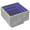 vidaXL Κομοδίνο Άπειρο Φως LED Γκρι Σκυροδέματος 40x40x30 εκ.