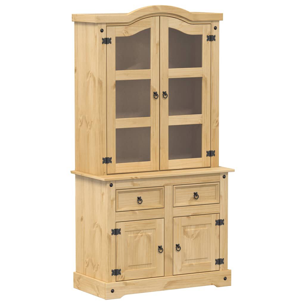 vidaXL Βιτρίνα Corona 100 x 48,5 x 179 εκ. από Μασίφ Ξύλο Πεύκου