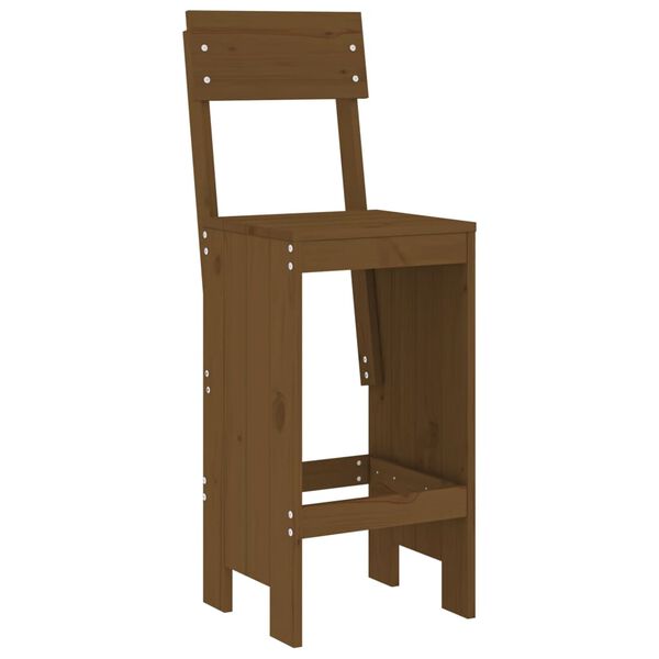 vidaXL Σετ Επίπλων Μπαρ Κήπου 5 Τεμαχίων Μελί από Μασίφ Ξύλο Πεύκου