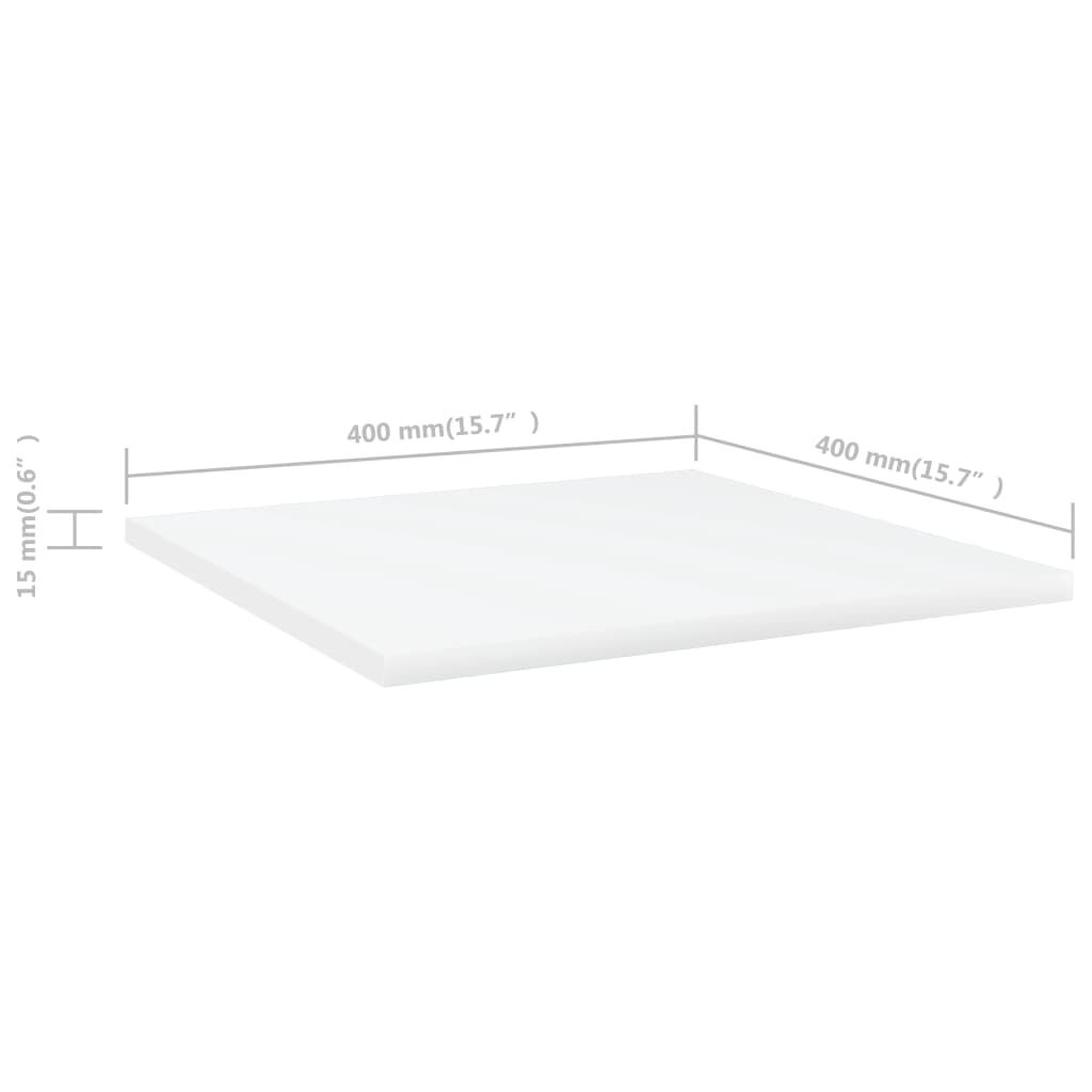 vidaXL Ράφια Βιβλιοθήκης 4 τεμ. Λευκά 40x40x1,5 εκ. από Επεξ.Ξύλο