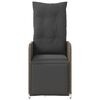 vidaXL Καρέκλες Κήπου Ανακλ/νες 2 τεμ. Γκρι Συνθ. Ρατάν + Μαξιλάρια