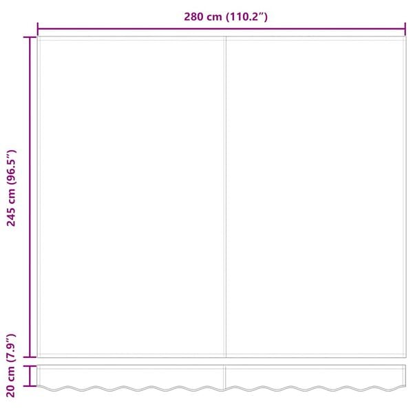 vidaXL Τέντα Πτυσσόμενη Χειροκίνητη Καφέ 300x250 εκ.
