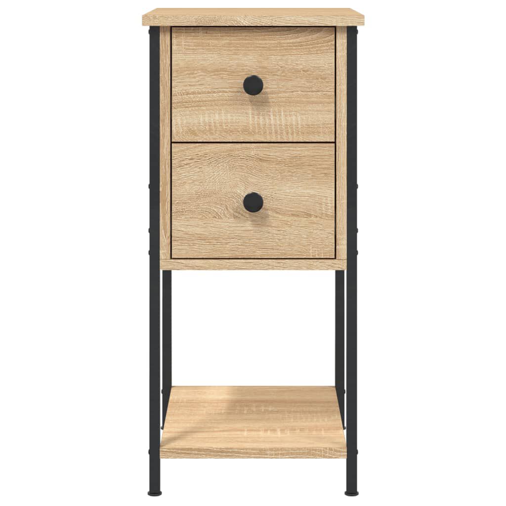 vidaXL Κομοδίνα 2 Τεμ. Sonoma Δρυς 32x42x70 εκ. από Επεξεργασμένο Ξύλο