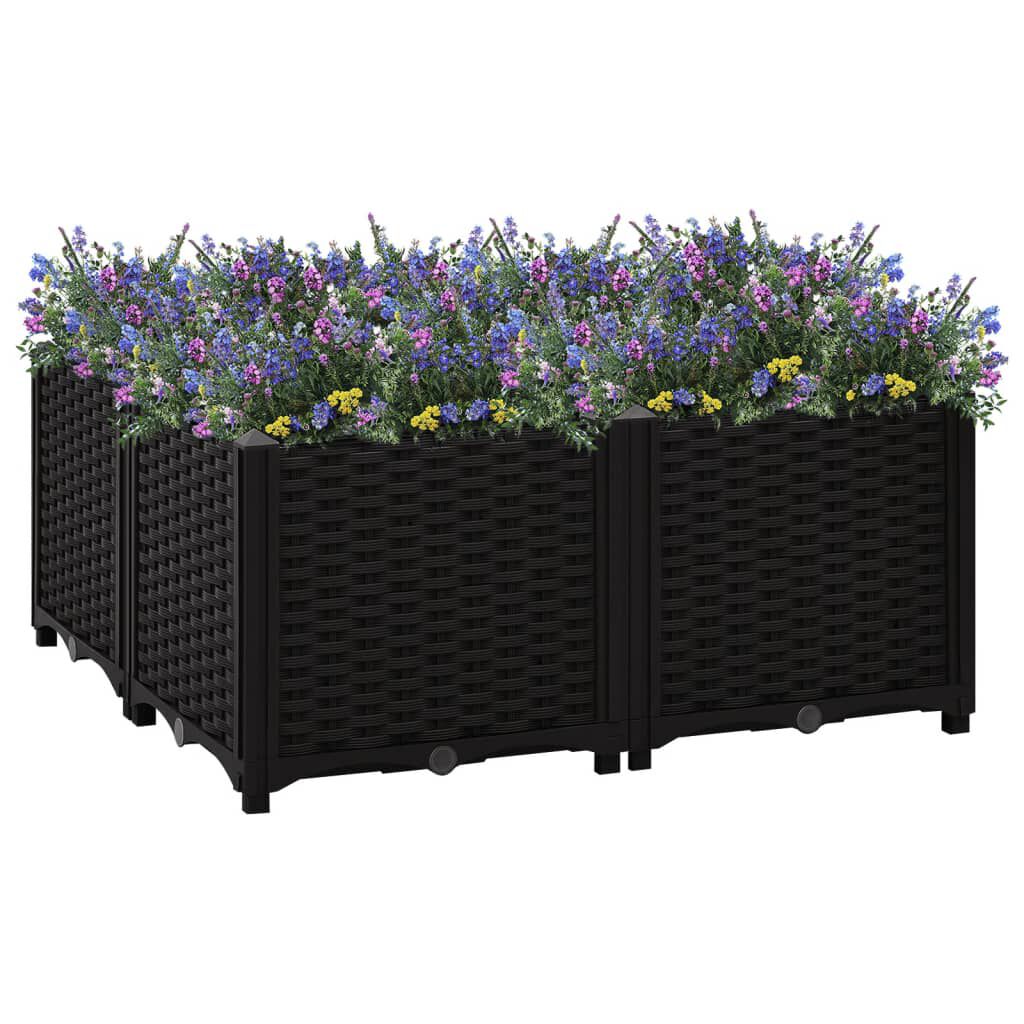 vidaXL Ζαρντινιέρα 80 x 80 x 38 εκ. από Πολυπροπυλένιο