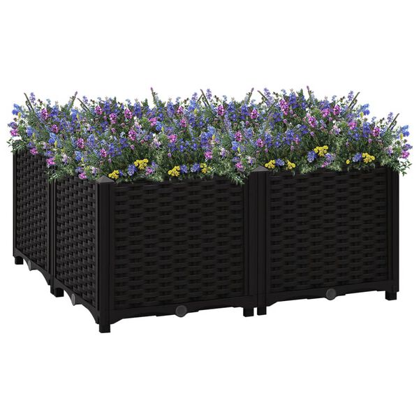 vidaXL Ζαρντινιέρα 80 x 80 x 38 εκ. από Πολυπροπυλένιο