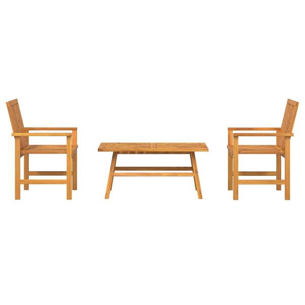 vidaXL Σετ Ξαπλώστρας Κήπου 2 pcs Καφέ Μασίφ ξύλο ακακίας