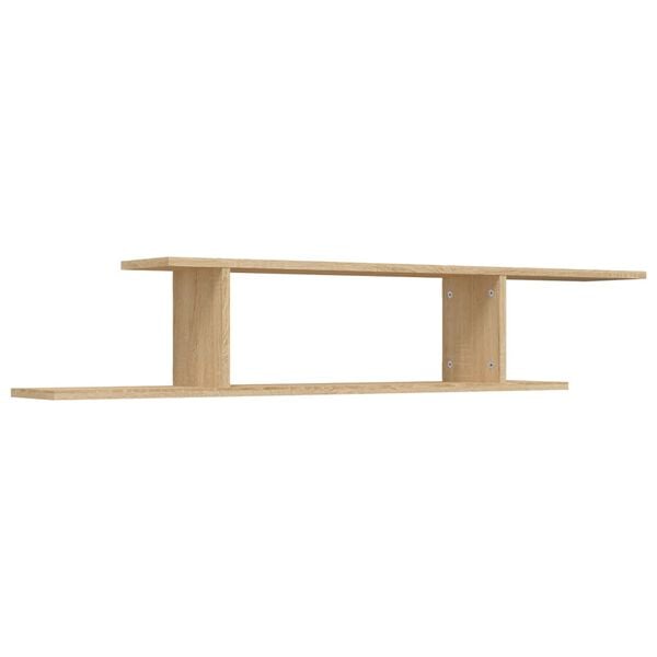 vidaXL Ράφι Τηλεόρασης Επιτοίχιο Sonoma Δρυς 125x18x23 εκ. Επεξ. Ξύλο