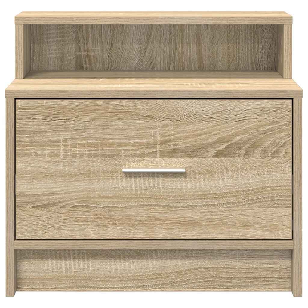 vidaXL Κομοδίνο με συρτάρι Sonoma Δρυς 51x31x47 εκ.