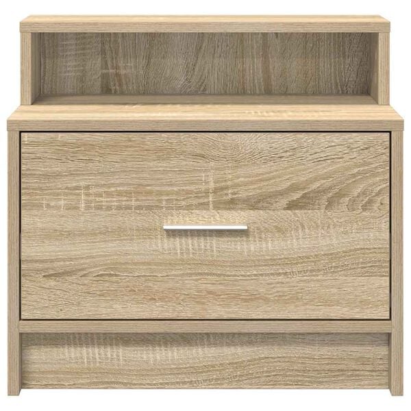 vidaXL Κομοδίνο με συρτάρι Sonoma Δρυς 51x31x47 εκ.