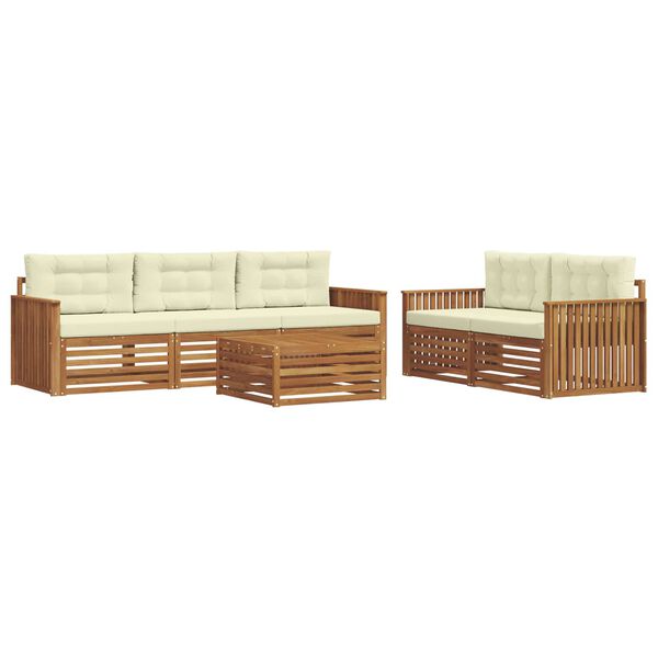 vidaXL &Sigma;&epsilon;&iota;&rho;ά &Kappa;&alpha;&nu;&alpha;&pi;έ &Epsilon;&xi;&omega;&tau;&epsilon;&rho;&iota;&kappa;&omicron;ύ &mu;&epsilon; &mu;&alpha;&xi;&iota;&lambda;ά&rho;&iota; 6 pcs &Phi;&upsilon;&sigma;&iota;&kappa;ό &kappa;&alpha;&iota; &Kappa;&rho;έ&mu;&alpha;