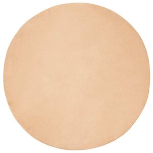 vidaXL Χαλιά Ψεύτικου Κουνελιού Taupe Ø 120 εκ. Πολυεστέρας