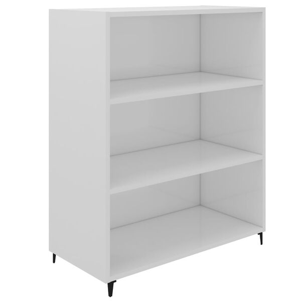 vidaXL Ντουλάπι Γυαλιστερό Λευκό 69,5x32,5x90 εκ. Επεξεργασμένο Ξύλο