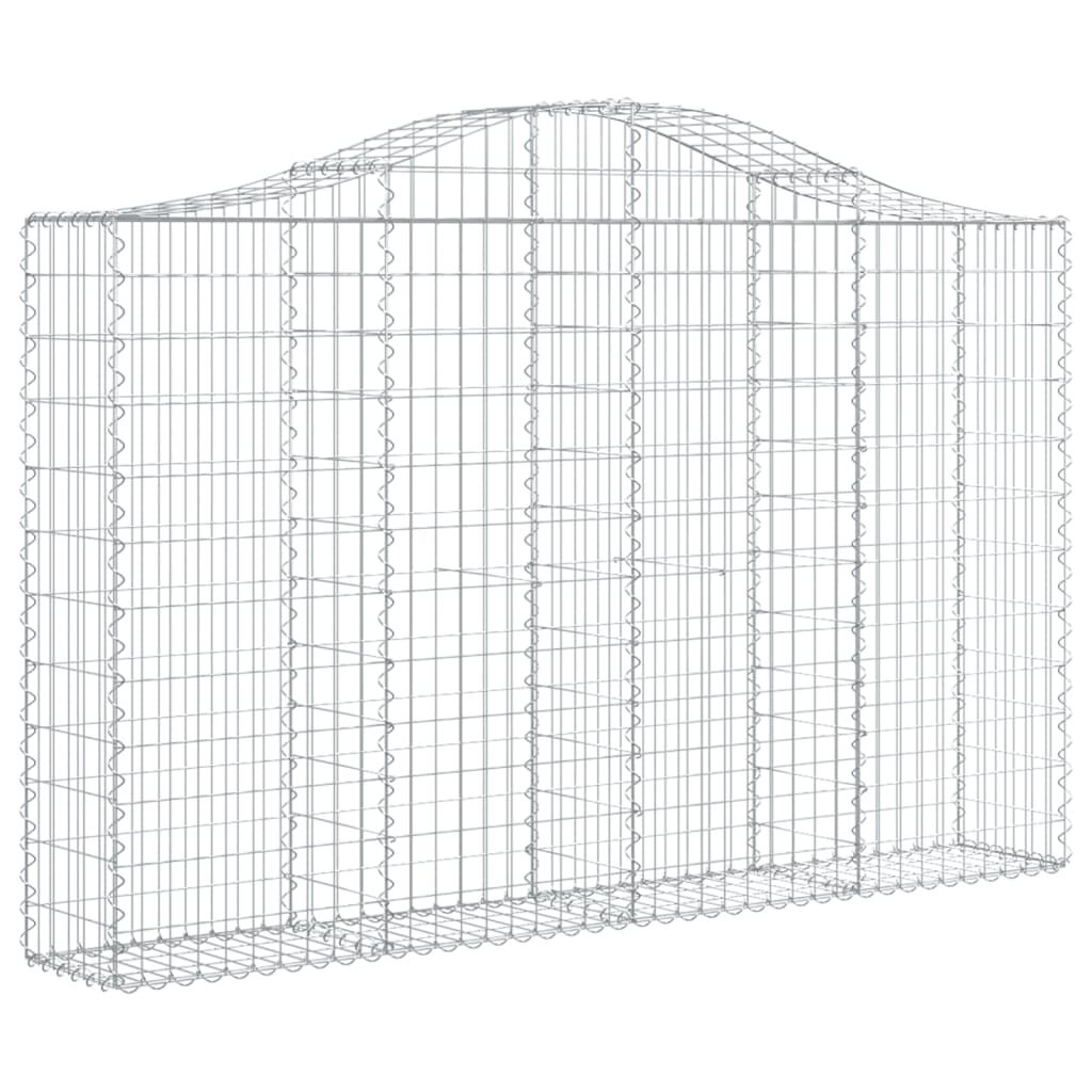 vidaXL Συρματοκιβώτια Τοξωτά 11 τεμ. 200x30x120/140 εκ. Γαλβαν. Ατσάλι