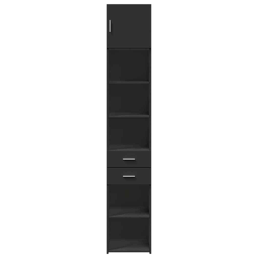 vidaXL Ντουλάπι Αποθήκευσης Στενό Μαύρο 40x42,5x225 εκ. Επεξεργ. Ξύλο