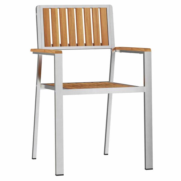 vidaXL Καρέκλα Κήπου 2 pcs Καφέ 56 x 54.5 x 87 εκ. Μασίφ ξύλο teak