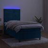 vidaXL &Kappa;&rho;&epsilon;&beta;ά&tau;&iota; Boxspring &mu;&epsilon; &Sigma;&tau;&rho;ώ&mu;&alpha; & LED &Sigma;&kappa;. &Mu;&pi;&lambda;&epsilon; 90x190 &epsilon;&kappa;. &Beta;&epsilon;&lambda;&omicron;ύ&delta;&iota;&nu;&omicron;