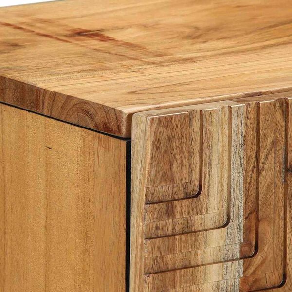 vidaXL Πλαϊνό Γραφείο με ράφι Καφέ 90 x 33 x 75 εκ Μασίφ ξύλο ακακίας
