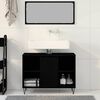 vidaXL Ντουλάπι Μπάνιου Μαύρη δρυς 80 x 33 x 60 εκ Επεξεργασμένο ξύλο