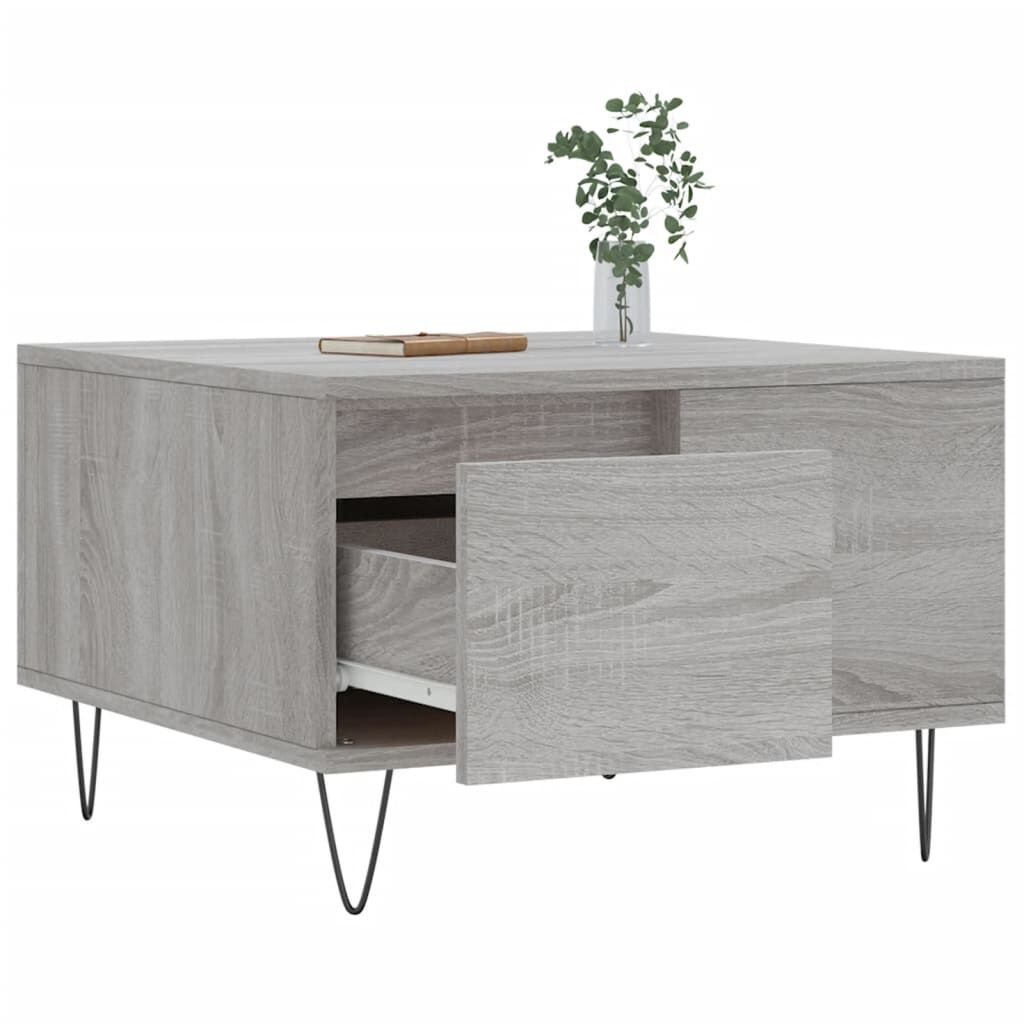 vidaXL Τραπεζάκι Σαλονιού Γκρι Sonoma 55x55x36,5εκ. Επεξεργασμένο Ξύλο