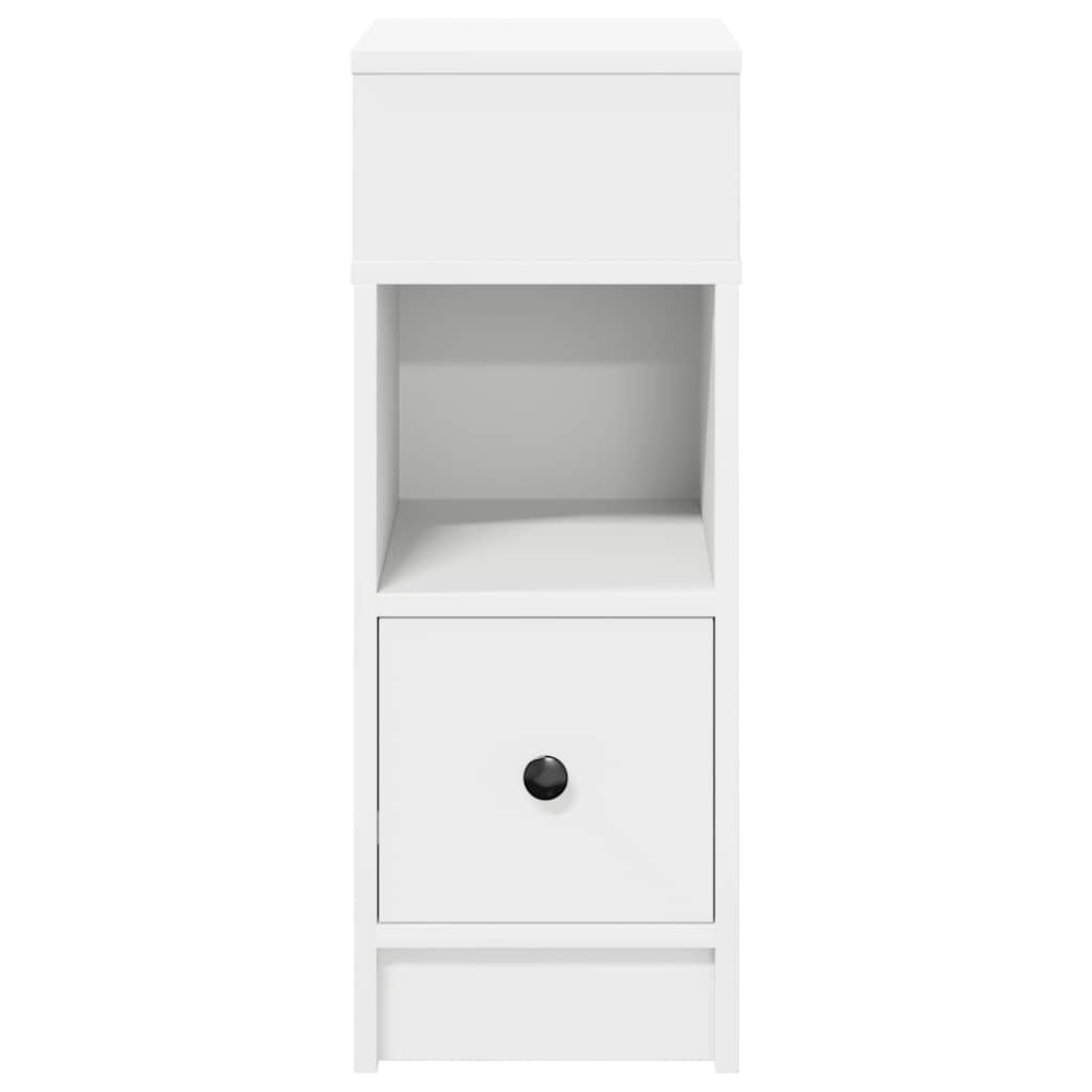 vidaXL Κομοδίνο με συρτάρι Λευκό 25x31x66 cm