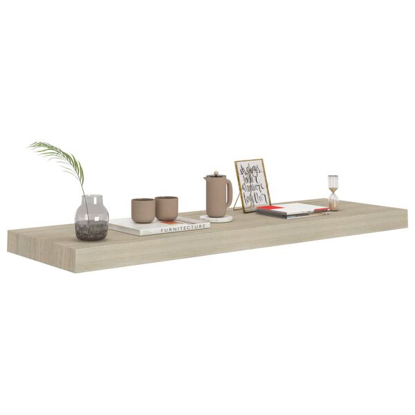 vidaXL Ράφια Τοίχου 2 τεμ. Χρώμα Δρυός 80x23,5x3,8 εκ. MDF
