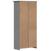 vidaXL Βιβλιοθήκη BODO Γκρι 82x40x173 εκ. από Μασίφ Ξύλο Πεύκου