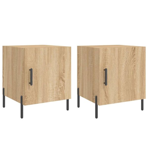 vidaXL Κομοδίνα 2 τεμ. Sonoma Δρυς 40x40x50 εκ. από Επεξεργασμένο Ξύλο