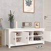 vidaXL Παπουτσοθήκη Λευκή 110 x 38 x 45,5 εκ. από Μασίφ Ξύλο Πεύκου