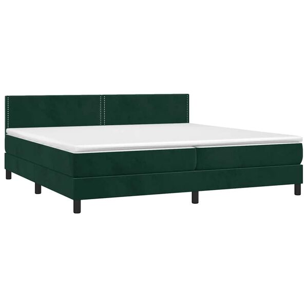 vidaXL &Kappa;&rho;&epsilon;&beta;ά&tau;&iota; Boxspring &mu;&epsilon; &Sigma;&tau;&rho;ώ&mu;&alpha; &Sigma;&kappa;&omicron;ύ&rho;&omicron; &Pi;&rho;ά&sigma;&iota;&nu;&omicron; 200x200&epsilon;&kappa;. &Beta;&epsilon;&lambda;&omicron;ύ&delta;&iota;&nu;&omicron;