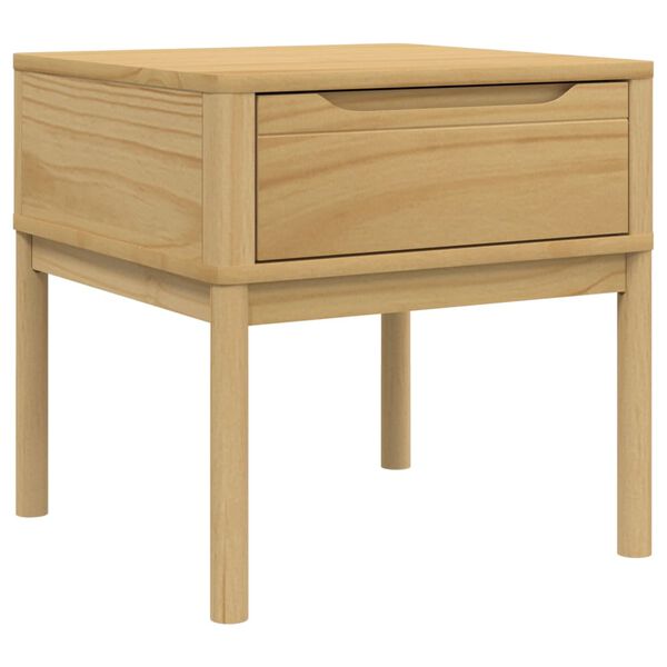 vidaXL Τραπεζάκι FLORO Καφέ 55x55x54 εκ. από Μασίφ Ξύλο Πεύκου