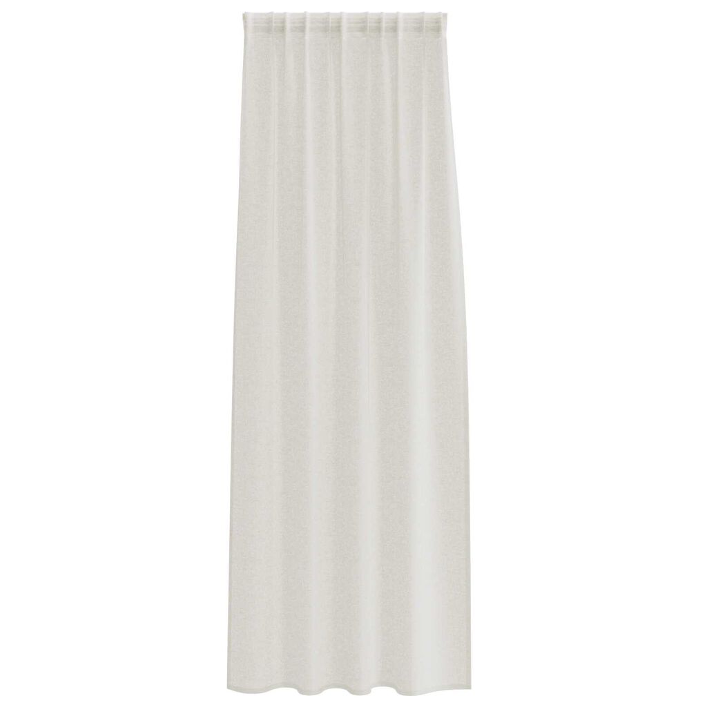 vidaXL Κουρτίνες με κουρτίνες 2 pcs Κρεμ 140 x 225 cm Πολυεστέρας